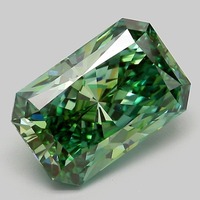 Diamante Verde Suelto de 4.54 Quilates, Corte Radiante, Color Verde Intenso, Cultivado en Laboratorio CVD, Certificado IGI, Excelente Pulido y Simetría