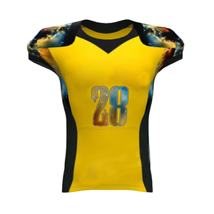 Ensemble d'uniformes de football américain personnalisés, maillot à manches courtes sublimé, pantalon, 100% polyester, tailles adultes, fabricant OEM en gros - Product Image 6