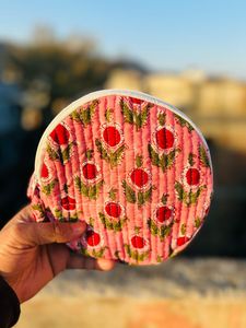 Handmade Quilted Embroidered Coin <b>Pouch</b> 100% Cotton Floral Print Zipper Wallet <b>Mini</b> Cosmetic <b>Pouch</b> for Women - Product Image 4