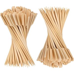 Spiedini di bambù da 4,7 pollici, 300 pezzi, stuzzicadenti in legno, spiedini per antipasti, cocktail, bevande e cibo per barbecue - Product Image 1