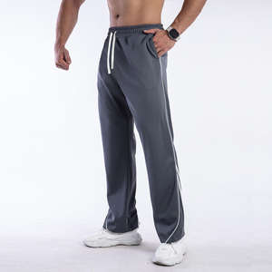 Pantalon de jogging décontracté pour homme, coupe décontractée, jambe droite, style streetwear américain, en molleton épais rayé, avec cordon de serrage, grandes tailles - Product Image 6