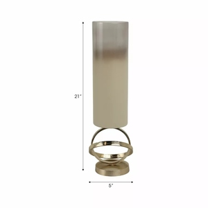 Latest design <b>glass</b> metal candle holder hurricane candle holder decorative candle stand table decor home decor customization - Product Image 3