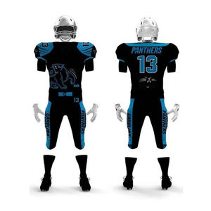 Dernier modèle d'uniforme de football américain de qualité supérieure, personnalisé avec logo, respirant, à séchage rapide, anti-humidité, court, 100 % polyester - Product Image 4