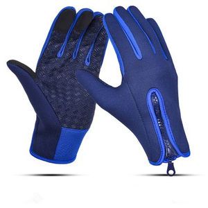 Gants de karting en cuir BAND BROTHERS auto-chauffants, protection UV, coupe-vent, imperméables, design à doigts complets, boucle réglable - Product Image 5