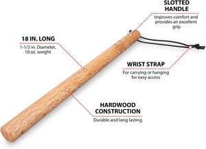 Martillo de madera maciza para neumáticos de camiones, autobuses, vehículos recreativos, remolques y SUVs, construcción de madera dura con correa para la muñeca - Product Image 3