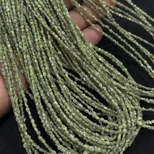 Perles brutes de diamant vert naturel, brin de 16 pouces, copeaux de diamant vert, pépites de diamant brut, brin de pierres précieuses de diamant en vrac - Product Image 3