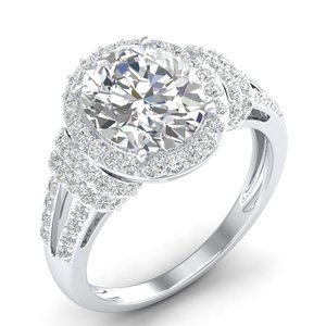 Anillos de compromiso REYES de lujo en plata de ley 925 con corte ovalado de moissanita de 4.63 quilates, joyería fina de diseñador hecha a mano para mujeres. - Product Image 2