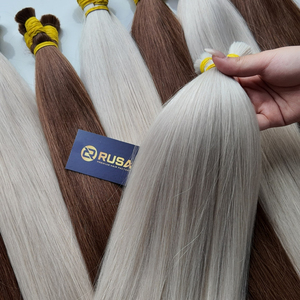 Cheveux humains blonds et bruns en gros, 100 % naturels, qualité supérieure, cheveux vierges vietnamiens, super double drawn, couleur tendance - Product Image 5