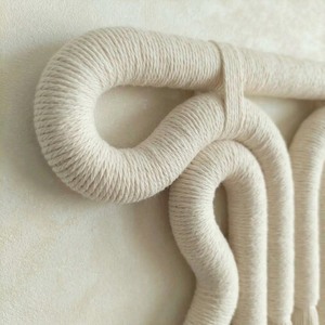 Tapiz de Macramé Bohemio de Alta Calidad, Forma Irregular, Color Natural, Decoración para el Hogar, para Sala de Estar - Product Image 4