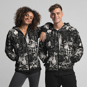 Sweat à capuche sublimé unisexe pour homme et femme, style streetwear hiver, avec fermeture éclair, nouvelle mode - Product Image 6