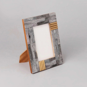Resin Wood <b>White</b> Brown Photo Frame Handmade Rectangle Tabletop Display Frame Custom <b>Home</b> <b>Office</b> Decor - Product Image 4