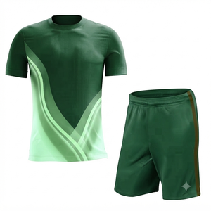 Custom Sublimated Blue Soccer Jersey Set Men's Short Sleeve Moisture Wicking Polyester Uniforms All Seasons <b>Athletic</b> Fit - Product Image 5