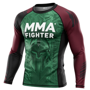 Top Quality Multipurpose Clothes Surfing Swimming MMA Training Wear Rash Guards Breathable Muay Thai <b>Compression</b> Rash Guards - Product Image 2
