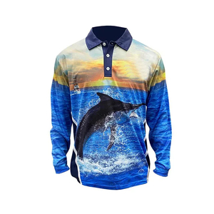 เสื้อโปโลตกปลา เนื้อผ้าเบาสบาย พิมพ์ลายแบบซับลิเมชั่น คุณภาพดีที่สุด - Product Image 2