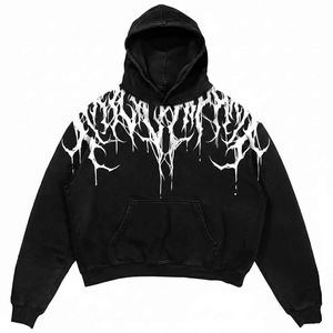 Sudaderas con Capucha de Secado Rápido y Transpirables con Lavado Ácido, Impresión de Logotipo Personalizada, Sudaderas de Alta Calidad para Hombre, 100% Algodón, Corte Holgado, Estilo Urbano - Product Image 6