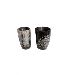 Viking Drinking Horn Beer <b>Mugs</b> Eco-Friendly <b>Double</b> <b>Wall</b> Insulated Tumblers 2-Piece Set Party India Quality Handicrafts - Product Image 3