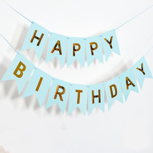 Decoraciones de Fondo para Fiesta de Cumpleaños con Lámina Dorada JUXINDA, Mensaje de Feliz Cumpleaños, Banderas de <span class=keywords><strong>Sirena</strong></span>, Pancartas Coloridas - Product Image 1