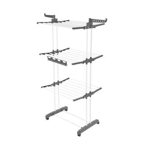 Stendibiancheria Pieghevole in Metallo a 4 Livelli con 24 Aste, Autoportante e Portatile per Biancheria da Letto e Lavanderia - Product Image 6