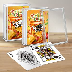 Cartes à jouer en plastique personnalisées - avec boîte en plastique de taille poker P302 - Cadeaux promotionnels de marque FMCG - Product Image 3