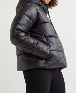 Veste matelassée personnalisée de haute qualité, sublimation, vente en gros, manteaux d'hiver pour femmes, veste courte brillante en duvet d'oie - Product Image 3