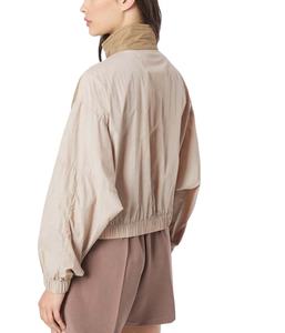 Chaqueta cortavientos de nailon con logotipo personalizado de calidad superior para mujer, chaqueta informal con cremallera y bloque de Color para exteriores, ropa de calle - Product Image 2