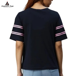 Camiseta de Lujo para Mujer 2026, Nueva Camiseta de Verano con Rayas y Bloques de Color, Cuello Redondo, Manga Corta Holgada para Mujer - Product Image 2