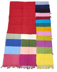 Lot en gros de foulards hijab longs unis en rayonne faits à la main, couleur unie, style indien, foulards en soie, accessoire d'été pour femme - Product Image 1