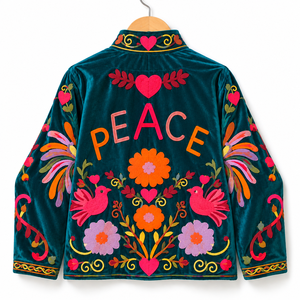 Robe longue en coton tricoté pour femme, style kimono, col mandarin brodé floral, manches longues, mode automne, douce, noire - Product Image 4