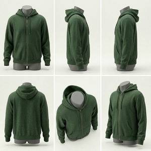 Sweat-shirt à capuche uni pour homme, veste en polaire de qualité supérieure, vêtements décontractés streetwear, vêtements d'hiver - Product Image 6