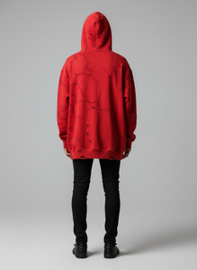 Sudadera con capucha y cremallera desgastada, personalizada, 100% algodón, felpa francesa de 400GSM, lavado ácido vintage, estilo urbano para hombre, peso pesado, fabricante OEM - Product Image 4