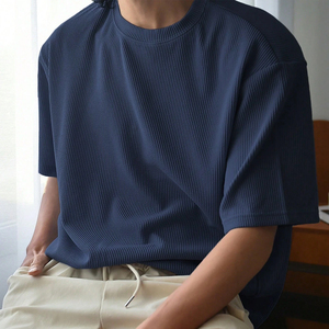 เสื้อยืดสตรีทแวร์ทรงโอเวอร์ไซส์สำหรับผู้ชายและผู้หญิง ผ้าฝ้าย 100% ล้างสีแบบแอซิด ทรงยาว หนักพิเศษ สไตล์วินเทจ สำหรับงานแบรนด์ดิ้ง - Product Image 4