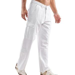 Pantalon cargo ample en coton de haute qualité avec logo personnalisé, coupe ample, style vintage, délavé, surdimensionné pour homme - Product Image 3
