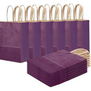 24 Sacchetti Regalo in Carta Monocolore con Manici 21x15x8 cm - Ideali per Feste e Regali - Product Image 3