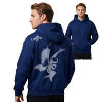 Sweat-shirt à capuche personnalisé pour homme, coupe oversize, en coton French Terry, style décontracté automne, avec logo sur le devant