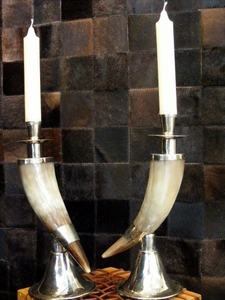 Exclusivos Portavelas Elegantes de Estilo Animal con Cuernos Blancos y Negros para Hogar, Hotel, Villas, Bodas, Decorativos y Aromáticos - Product Image 5