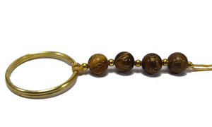 Porte-clés en cristal de haute qualité, œil de tigre, Om mani, pierre naturelle, perle de guérison, cadeau pour femme, porte-clés en pierre naturelle. - Product Image 4