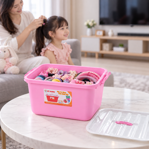 12L Eco-Friendly <b>Lockable</b> Multipurpose Plastic <b>Storage</b> <b>Box</b> Lid Handles Cosmetic First Aid Toy Stationery Organizer Home Office - Product Image 3