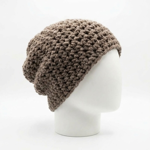 Hand Knitted Beanie Hat Solid Color Unisex <b>Winter</b> <b>Cap</b> Casual Style 100% Acrylic Adult Size 56-58CM Made in Pakistan - Product Image 1