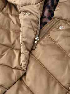 Veste matelassée en tissu à mémoire de forme écologique pour femme, avec capuche amovible, fermeture pull-over, manches longues, manteau d'automne, couleur unie - Product Image 5