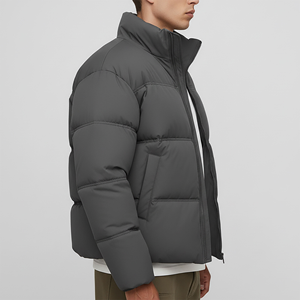 Veste d'hiver matelassée pour homme, durable, en nylon 380T, résistante à l'eau, style minimaliste, 100 % polyester, pour les marchés américain et européen - Product Image 3