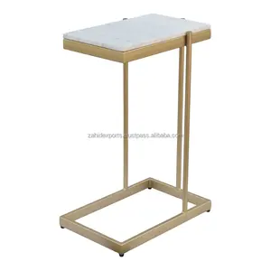 Table de décoration moderne à deux pieds en acier, finition noir mat, forme carrée, écologique, pour usage intérieur, avec plateau en verre, vente en gros, fabriquée en Inde - Product Image 4