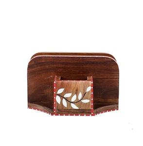 Porta Servilletas Redondo de Madera Hecho a Mano, Cubierta para Servilletas de Madera SHEESHAM, Porta Servilletas Rectangular de Primera Calidad para Comedor - Product Image 2