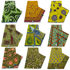 ผ้าพิมพ์ลายแอฟริกันแฟชั่นใหม่ล่าสุด 6 หลา ผ้าฮอลแลนด์สำหรับตัดเย็บผ้าคาดเอว ผ้าโพกศีรษะ และกระโปรง - Product Image 6