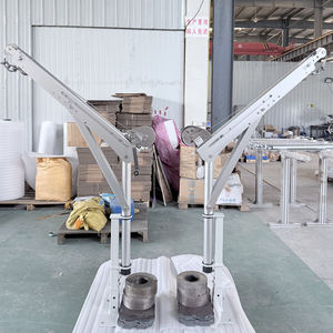 Mini camionnette à bras pliant CE 360 rotation 400-800kg grue à flèche télescopique bateau toit balcon entrepôt utilisé - Product Image 5