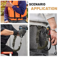 Dragonne tactique enroulée à dégagement rapide – Sangle de sécurité monopoint pour arme et accessoire de fixation pour le stand de tir/le terrain