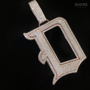 Colgante de letra D con moissanita VVS1 totalmente engastada, colgante de letra personalizado, joyería hip hop, colgante personalizado para rapero - Product Image 3
