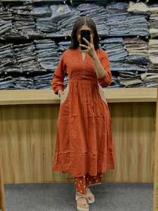 Fully Handwork Neck Suit Sets in Pure Cotton Suit Set Top pent with Dupatta for Office and Traditional Wear - Product Image 1