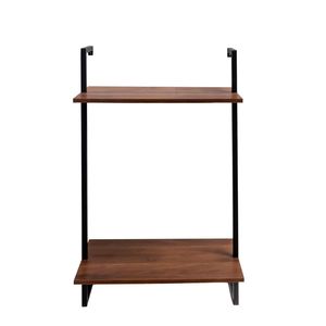 Estantes de Baño de Metal y Madera de 3 y 2 Niveles, Estante de Almacenamiento Colgante de Pared, Estantería para Libros - Product Image 6