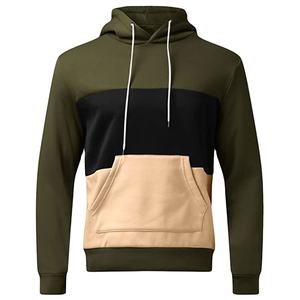 เสื้อฮู้ดของผู้ชายผ้าพิมพ์ลายนูนสีพื้นผ้าย้อมสีล้วนมีฮู้ดสำหรับฤดูใบไม้ร่วงดีไซน์ใหม่ล่าสุด - Product Image 1