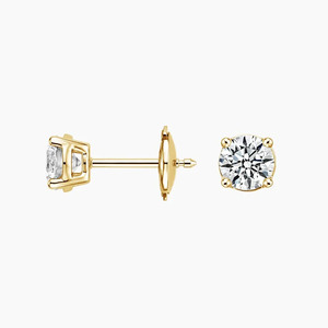 Pendientes Clásicos de Diamantes Solitarios con Cuatro Puntas - Product Image 3